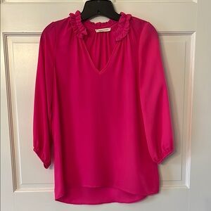 Newbury Kustom Pink Blouse V-Neck Loose Fit